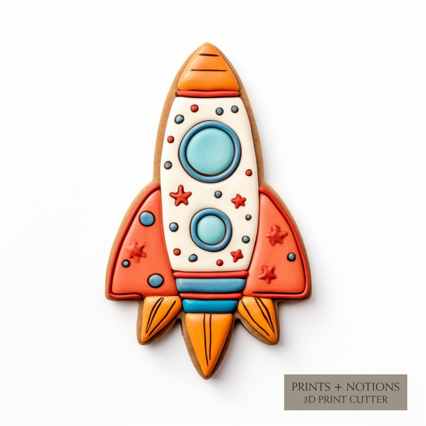 Rocket Ship Space Shuttle Cookie Cutter | Polymer Clay Cutters | Ceramic Clay Cutters | Fondant Cutters | Gum Paste Cutter | 3D Printed