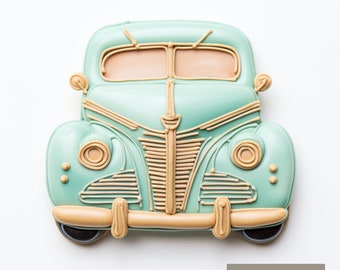 Vintage Car Cookie Cutter | Polymer Clay Cutters | Ceramic Clay Cutters | Fondant Cutters | Gum Paste Cutter | 3D Printed
