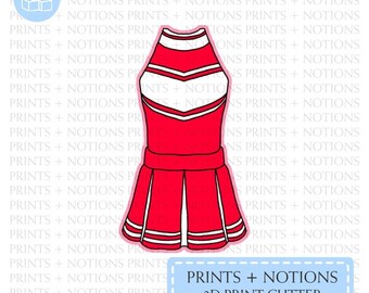 Cheerleader Outfit Cookie Cutter | Polymer Clay Cutters | Ceramic Clay Cutters | Fondant Cutters | Gum Paste Cutter | 3D Printed