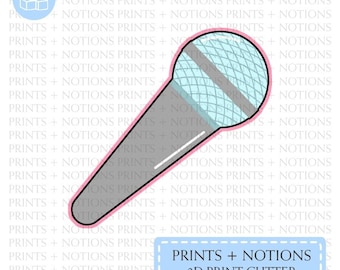 Microphone Cookie Cutter | Polymer Clay Cutters | Ceramic Clay Cutters | Fondant Cutters | Gum Paste Cutter | 3D Printed