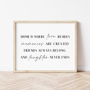 Home Love Laughter Wall Art Print: Sentimental Home Decor (PNG SVG Digital Download)
