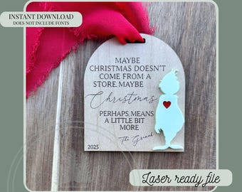 Christmas Ornament Cut File: Laser Ready (SVG DXF Digital Download)