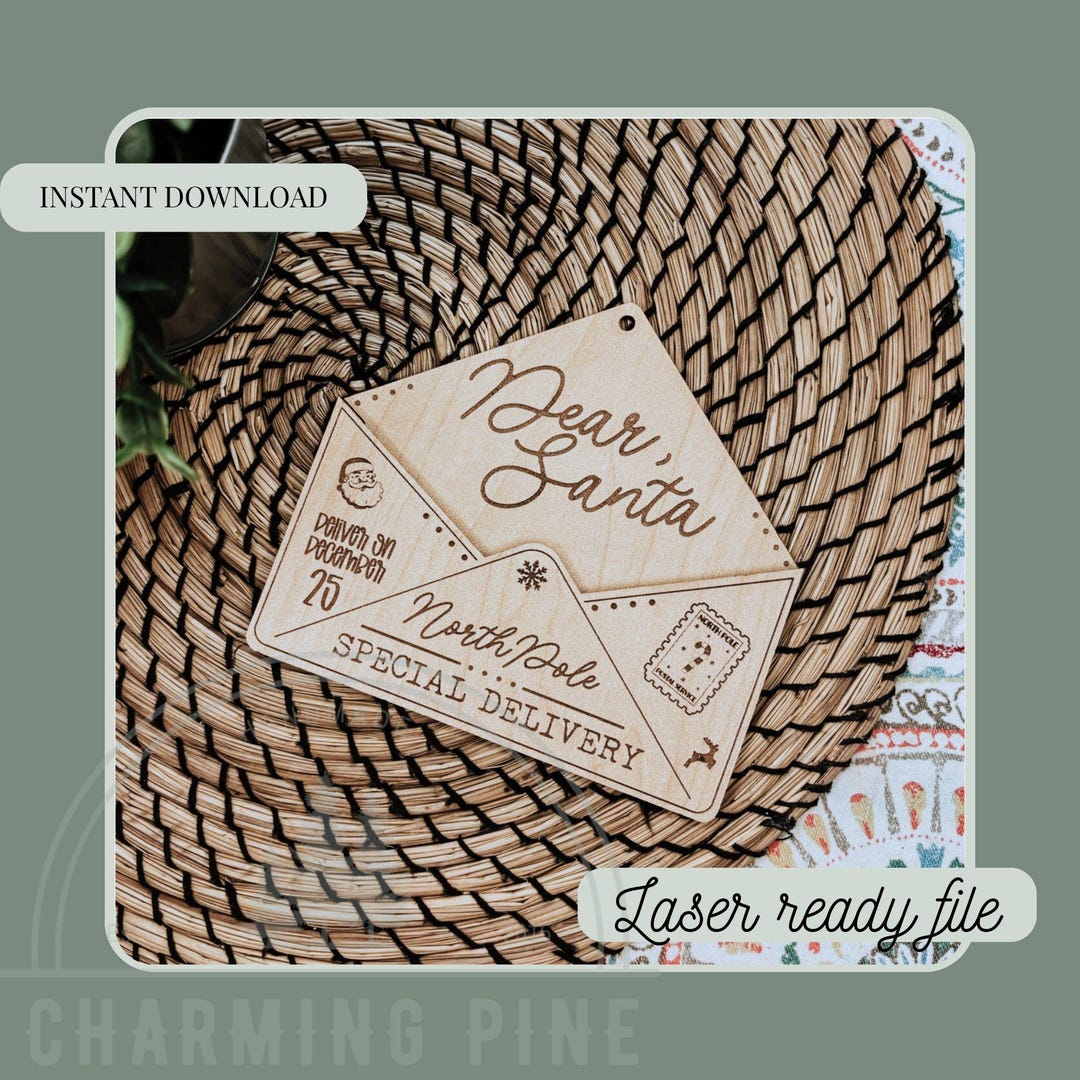 Dear Envelop Dear Santa Letter Envelope: Laser Cut File (SVG DXF) Christmas Pngs - Etsy