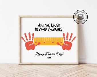Kids Handprint Fathers Day Printable: You Are Loved Beyond Measure (Digital Download)