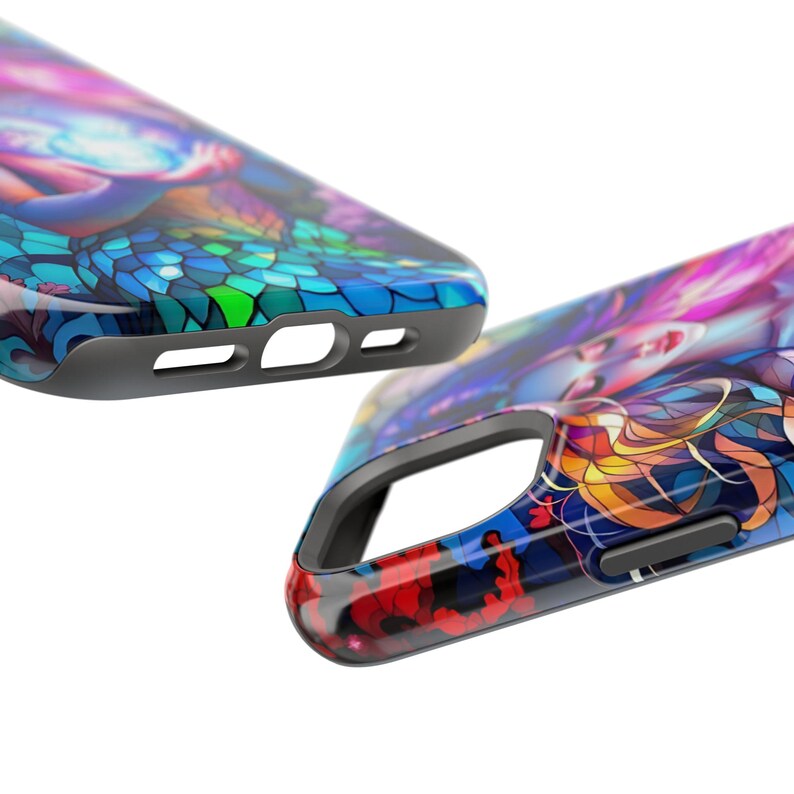 Gen Z Phone Case Gift for Mermaid Lovers Stained Glass Mag Safe Phone Case for iPhone Unique iPhone Case Handmade Gift for Her Custom Phone image 8