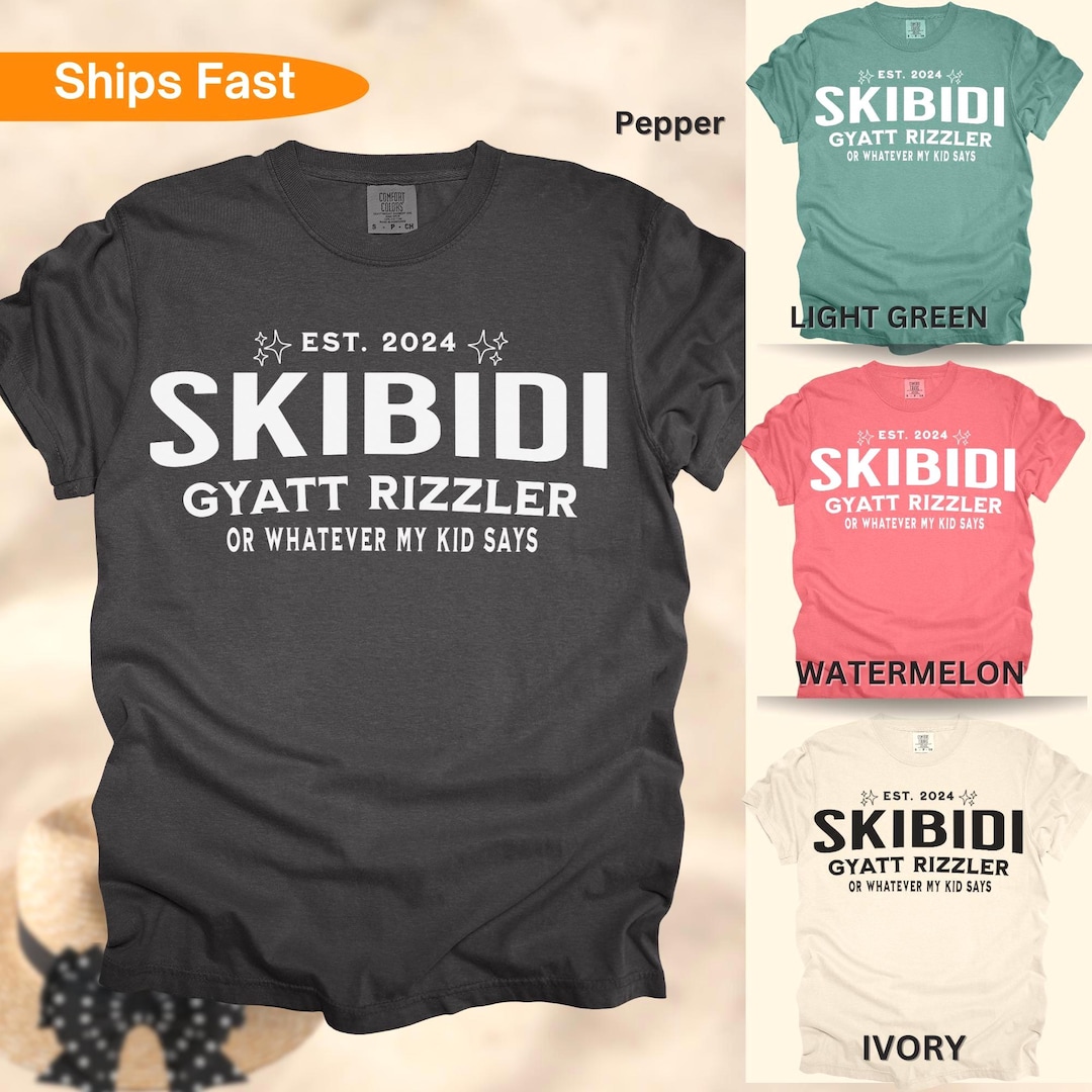 Gyatt Color Skibidi Shirt Skibidi Gyatt Rizzler Tee Gift for Gen Alpha the Rizzler ...