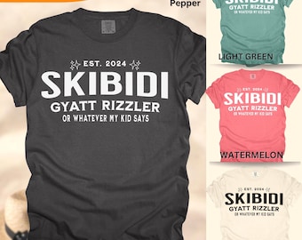 Camiseta Skibidi Camiseta Skibidi Gyatt Rizzler Regalo para la Generación Alfa La divertida camiseta Rizzler de la Generación Z Camiseta unisex cómoda Comfort Colors®