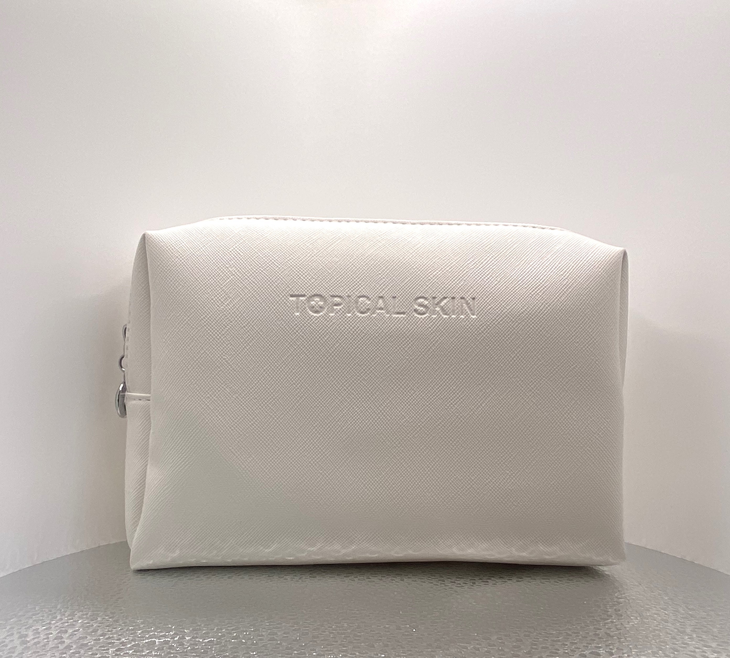 Topical Skin Vegan Saffiano Leather Classic Cosmetic Bag