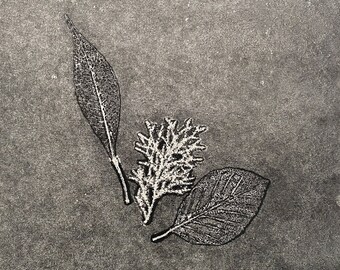Botanical Leaves Monoprint