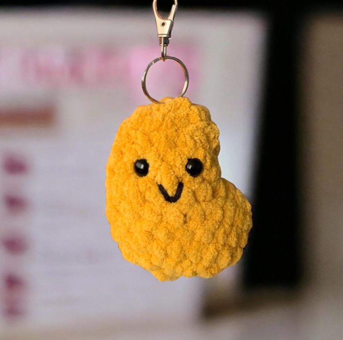 Nugget Key Chain Crochet Amigurumi Chicken Nugget Keychain, Chunky - Etsy