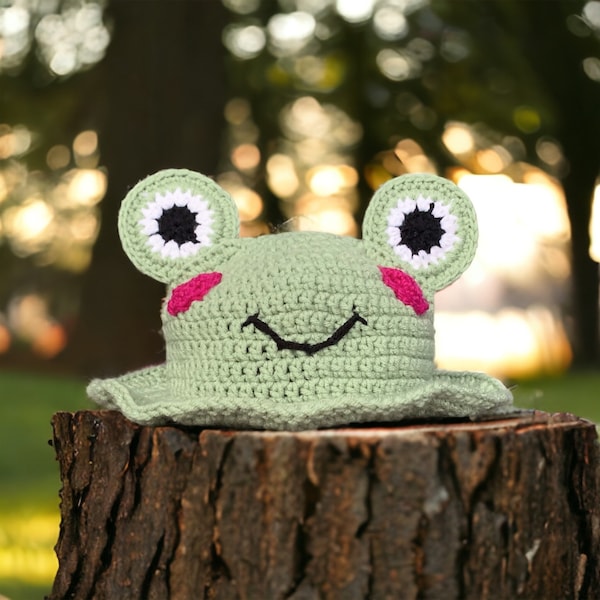 Crochet Frog Bucket Hat