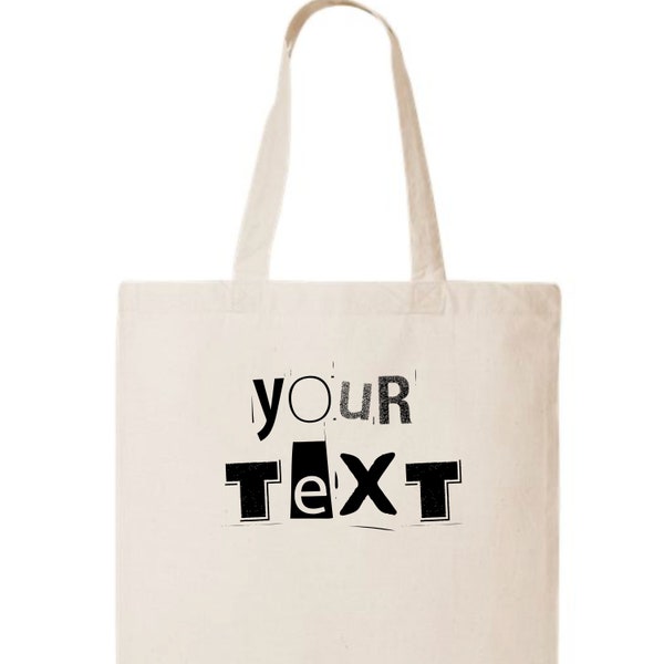 Custom Text Tote Bag, Personalized Tote Bag Bulk, Custom Tote Bag With Logo,Promotional Tote Bag