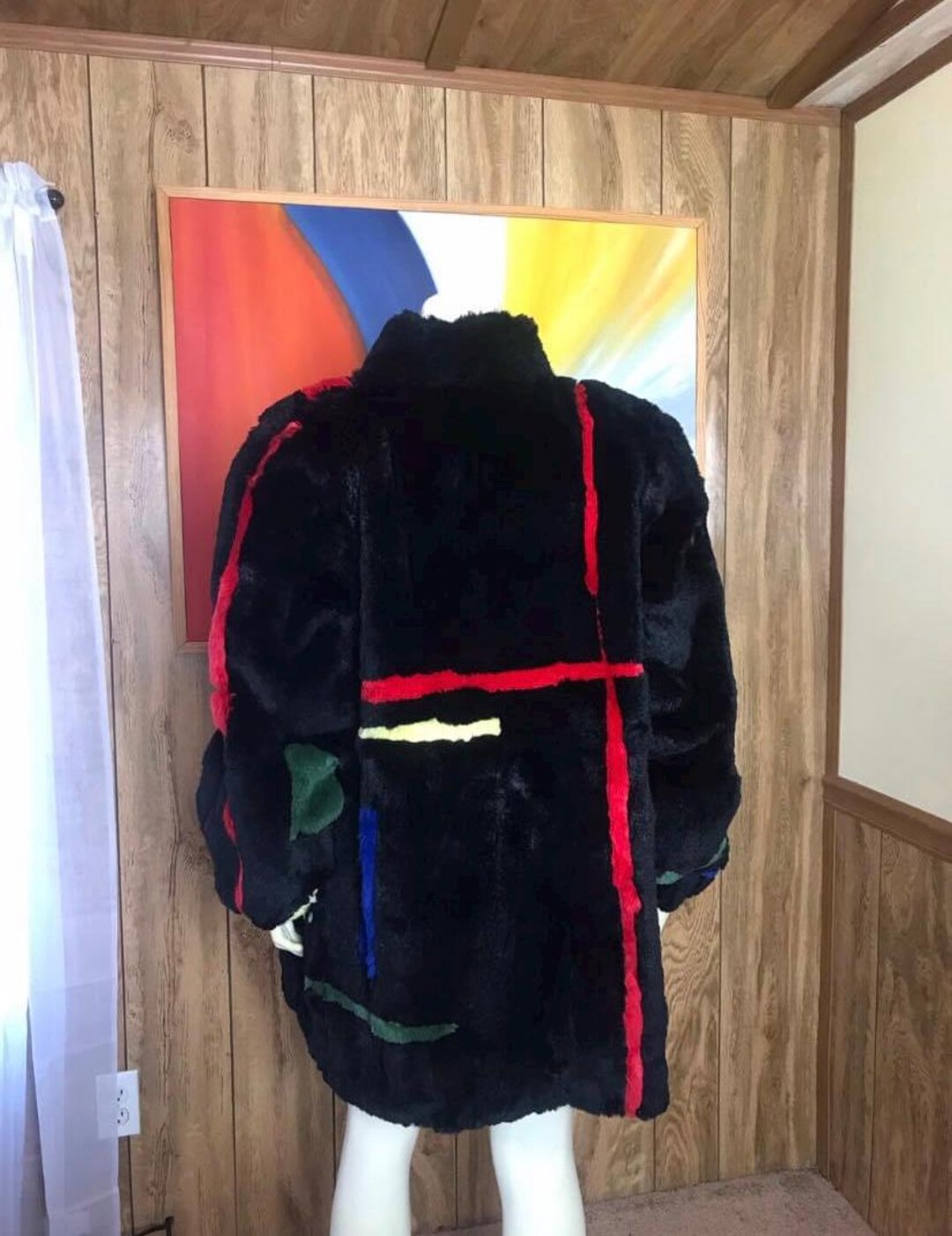 80s Rabbit Fur Glam Rock Coat - Etsy