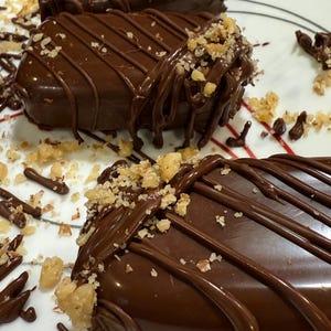 6 Homemade Chocolate Caramel Truffle Vanilla Cake Bars image 8