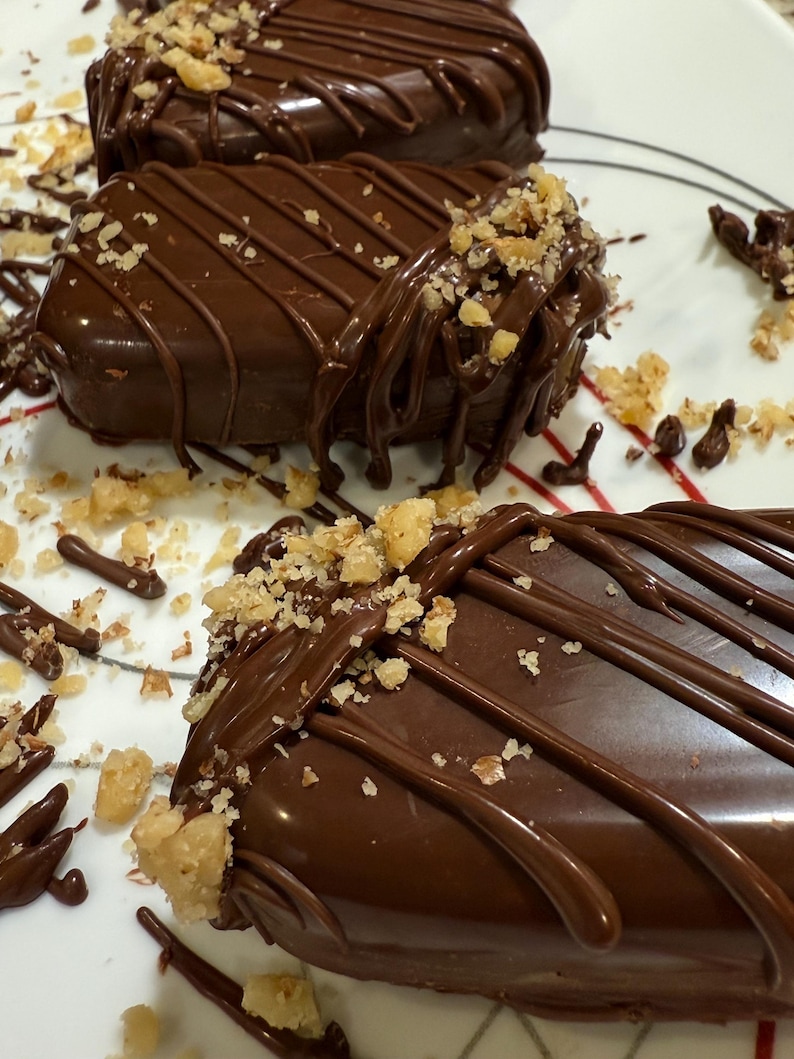 6 Homemade Chocolate Caramel Truffle Vanilla Cake Bars image 8