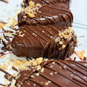 6 Homemade Chocolate Caramel Truffle Vanilla Cake Bars image 1