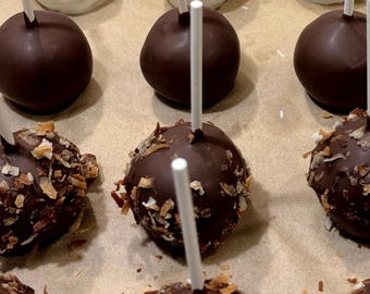 1 dozen homemade delicious chocolate cake pop |custom treats|special occasion| birthday gift|