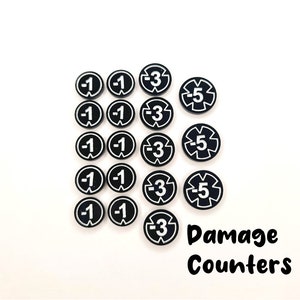 Black Acrylic Damage Counters Compatible with Lorcana