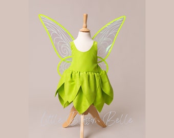 Tinker Fairy Dress| Two Toned Wings | Flower Dress | Sparkle Dress | Fairy Dress | Fairy Costume| Fairy Princess Party