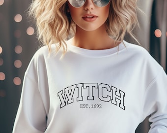 Witchy Crewneck Sweater, Pagan Sweatshirt, Wiccan Clothes for Enchanting Gift, Witch Pullover, Minimalistic Witch Sweatshirt, Hex Goth Sweat