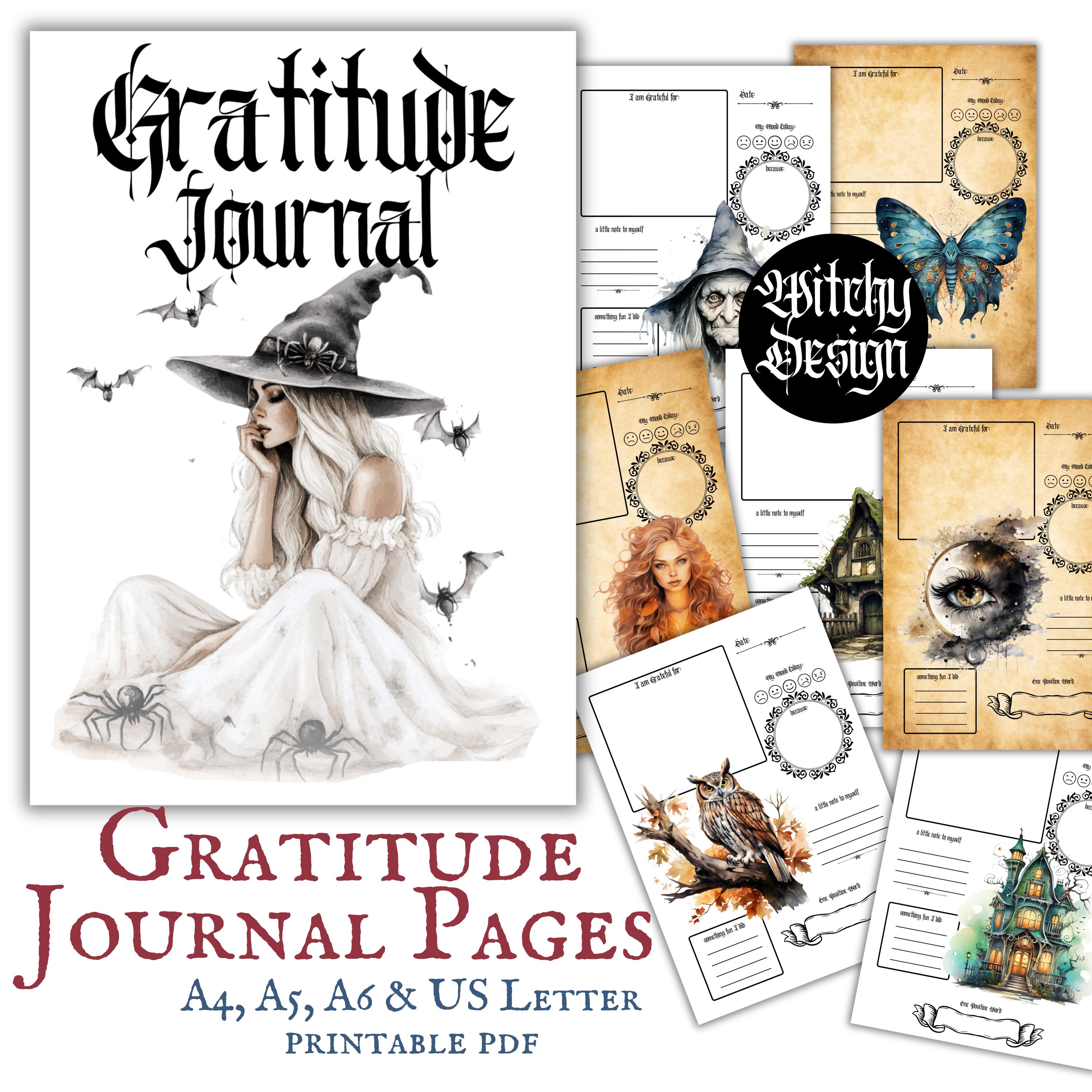 Witchy Gratitude Journal Pages Printable Download Witchy Daily Planner ...
