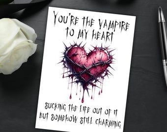 Gothic Love Card Printable Download Valentines Card Gothic Lovers Emo Lovers Gift Card Romantic Goth Creepy Spooky Love Card Gothic Romance