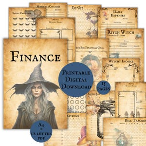 Witch Financial Planner Pages Finance Planner Witch Core Budget Planner Printable Download Magical Planner Pagan Bill Tracker Money Journal