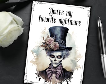 Gothic Liebe Karte druckbare Download Valentinstag Karte Gothic Liebhaber Emo Liebhaber Geschenk Karte Romantische Goth Gruselige Gruselige Liebe Karte Gothic Romantik