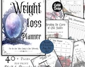 Gothic Weight Loss Planner Fitness Journal Meal Planner Minimalistic Weight Loss Tracker Workout Planner Printable Download Pages Gothic