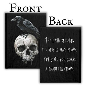 Gothic Journal Crow Core Notebook Black Hardcover Goth Diary Aesthetic ...