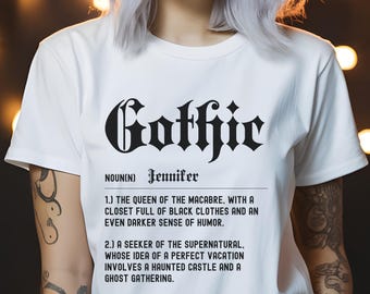 Custom Gothic Shirt Funny Goth Dictionary Quote Aesthetic Emo