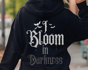 Sudadera gótica negra con capucha, ropa gótica de bruja, sudadera estética emo, sudadera divertida, sudadera con capucha con cita gótica, regalo de Halloween, regalos para góticos