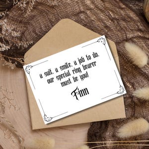 Carte de proposition personnalisée aux porteurs de l'alliance gothique vintage Carte de proposition de nom personnalisée Witchy à téléchargement imprimable Carte-cadeau Soyez mon porteur de l'alliance