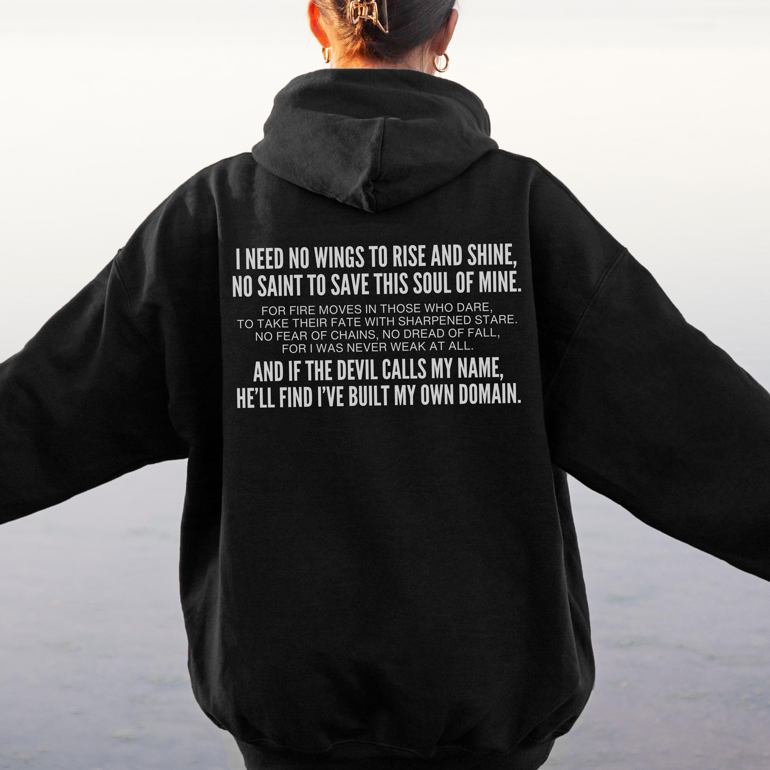 Gothic Hoodie Black Goth Witchy Clothes Aesthetic Emo Hoodie Funny 