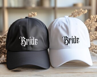 Gothic Bride Cap, Goth Wedding Party Witchy Wedding Baseball Hat Future Mrs Gift Alternative Wedding Bride Cap Bridal Shower Hat, Brides Cap