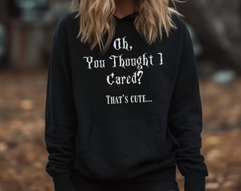 Sudadera gótica negra con capucha, ropa gótica de bruja, sudadera estética emo, sudadera divertida, sudadera con capucha con cita gótica, regalo de Halloween, regalos para góticos