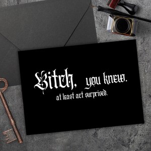 Cartão de proposta de madrinha gótica personalizada, casamento gótico preto, seja minha madrinha, cartão engraçado, casamento escuro, poema gótico pessoal para impressão, download