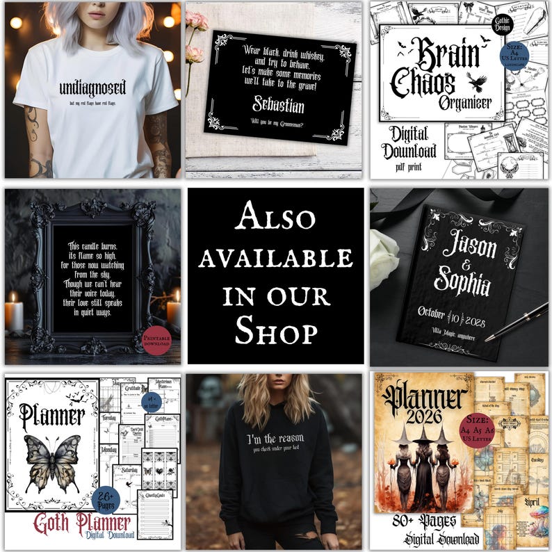 Gothic Hoodie Black Gothic Sweatshirt Crewneck Sweater Goth Witchy Clothes Aesthetic Crewneck Emo Hoodie Funny Goth Sweat, Gothic Quote Gift image 10