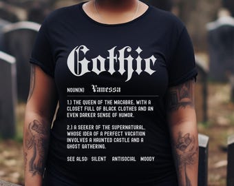 Custom Gothic Shirt Funny Goth Dictionary Quote Aesthetic Emo