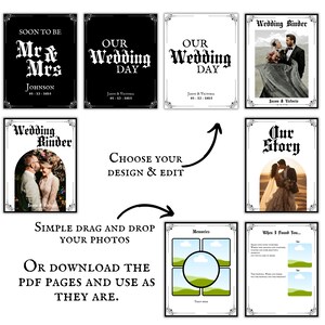 Gothic Hochzeitsplaner Vorlage Gothic Design Ultimative Hochzeit Binder Sofortiger digitaler Download Stimmungsvoll Hochzeit Organisator Checkliste Individuell Bild 4