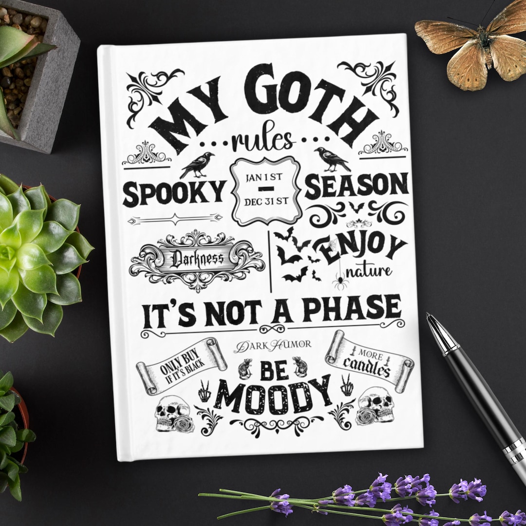 Gothic Aesthetic Notebook Journal Goth Phrases Gifts for Goths Witchy ...