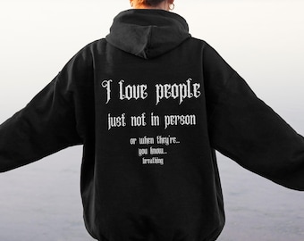 Sudadera gótica negra con capucha, ropa gótica de bruja, sudadera estética emo, sudadera divertida, sudadera con capucha de regalo con cita gótica, sudadera con capucha de Halloween, regalos para góticos.