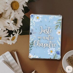 Capa para Kindle em francês, Só Mais Um Capítulo, Acessório de Primavera para Kindle, Capa para Kindle Imprimível, Só Mais Um Capítulo, Capa Floral para Leitor Digital
