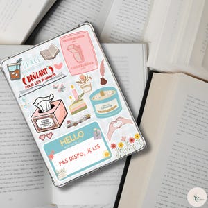 insert kindle français,accessoire liseuse,printable ebook reader insert,liseuse,kindle cover insert,stickers,spring,décoration pour liseuse