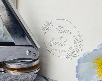 WEDDING EMBOSSER｜Custom Monogram Embosser｜Suitable for paper embosser such as napkins, invitations, envelopes, etc.