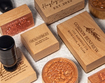 CUSTOM LOGO STAMPS, Any size can be customized, Used for book stamp, business stamp, wedding stamp, packaging stamp, etc.