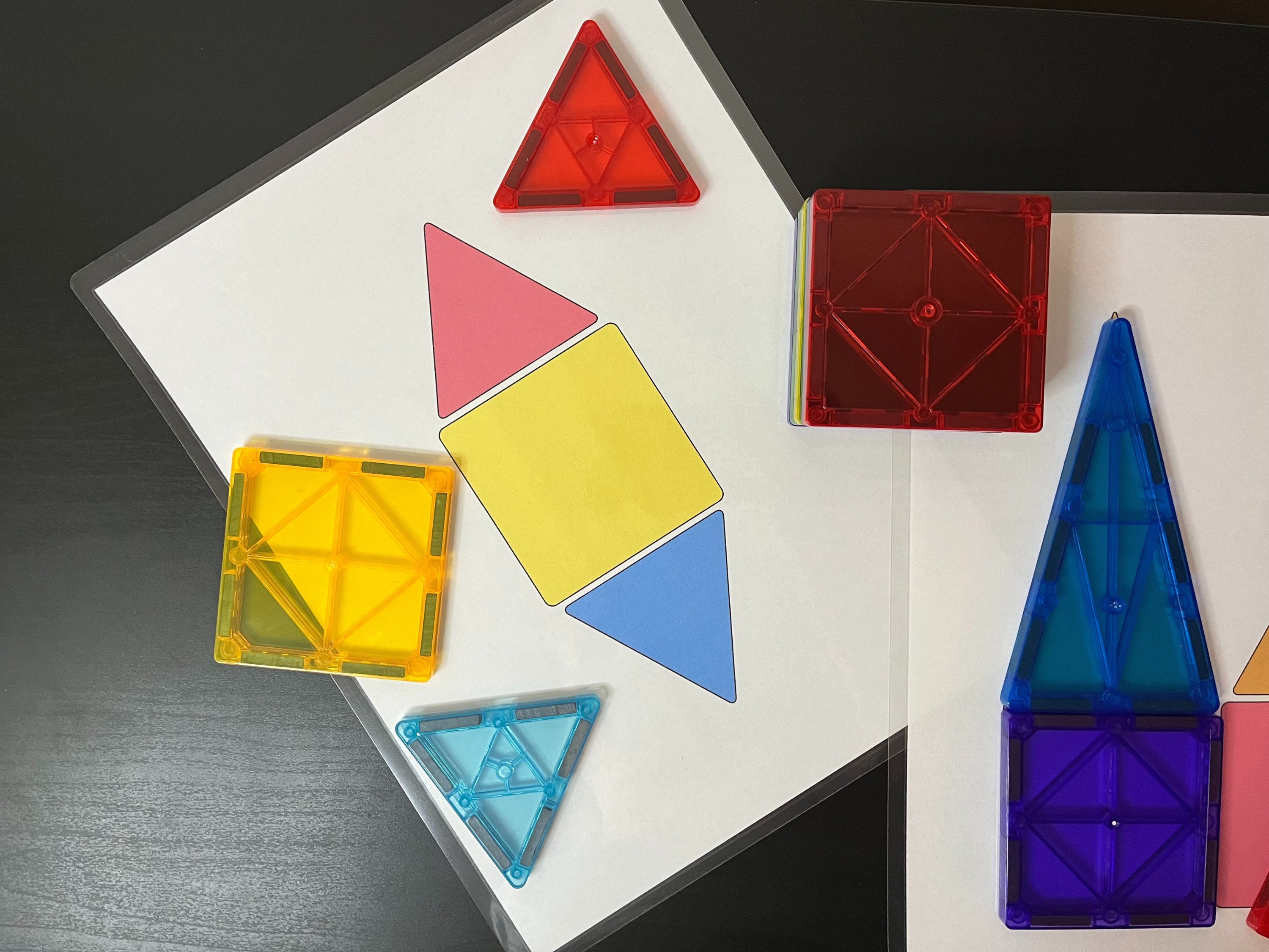 Magnetic Tile Puzzle Cards Etsy Canada
