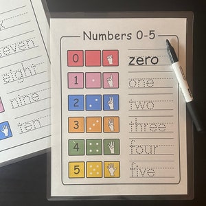 Number Tracing - Count 1-10 - Practice Writing Number Words for ...