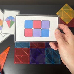 Cartões de quebra-cabeça de ladrilhos magnéticos - Cartões de índice, Flashcards de padrão