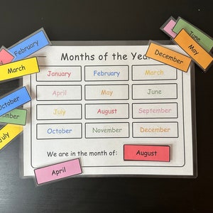 Months of the Year Busy Book Printable Activity - Calendar Worksheet ...